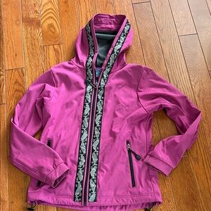 Women’s Copper River Fleece Pink Hooded Softshell Jacket -XS